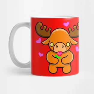 Moose With Hearts Mug